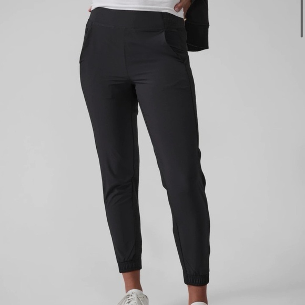 Athleta Black Brooklyn Jogger Athleisure Outdoor Tall Pull On Pants‎